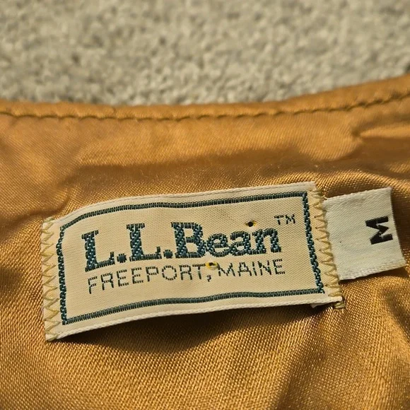 Vintage 1980s LL Bean Pig Suede Leather Work Lined Vest M - Picture 2 of 13